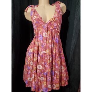 MAGNOLIA BOUTIQUE Short Sundress FLORAL FLOUNCE Coquette Cottagecore SMALL